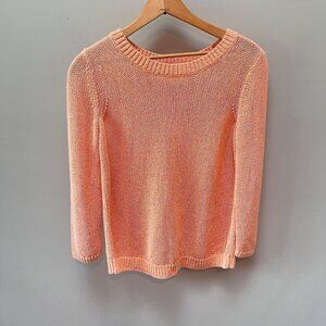 Club Monaco Women's Sweater Peach Coral Knit‎ - Medium